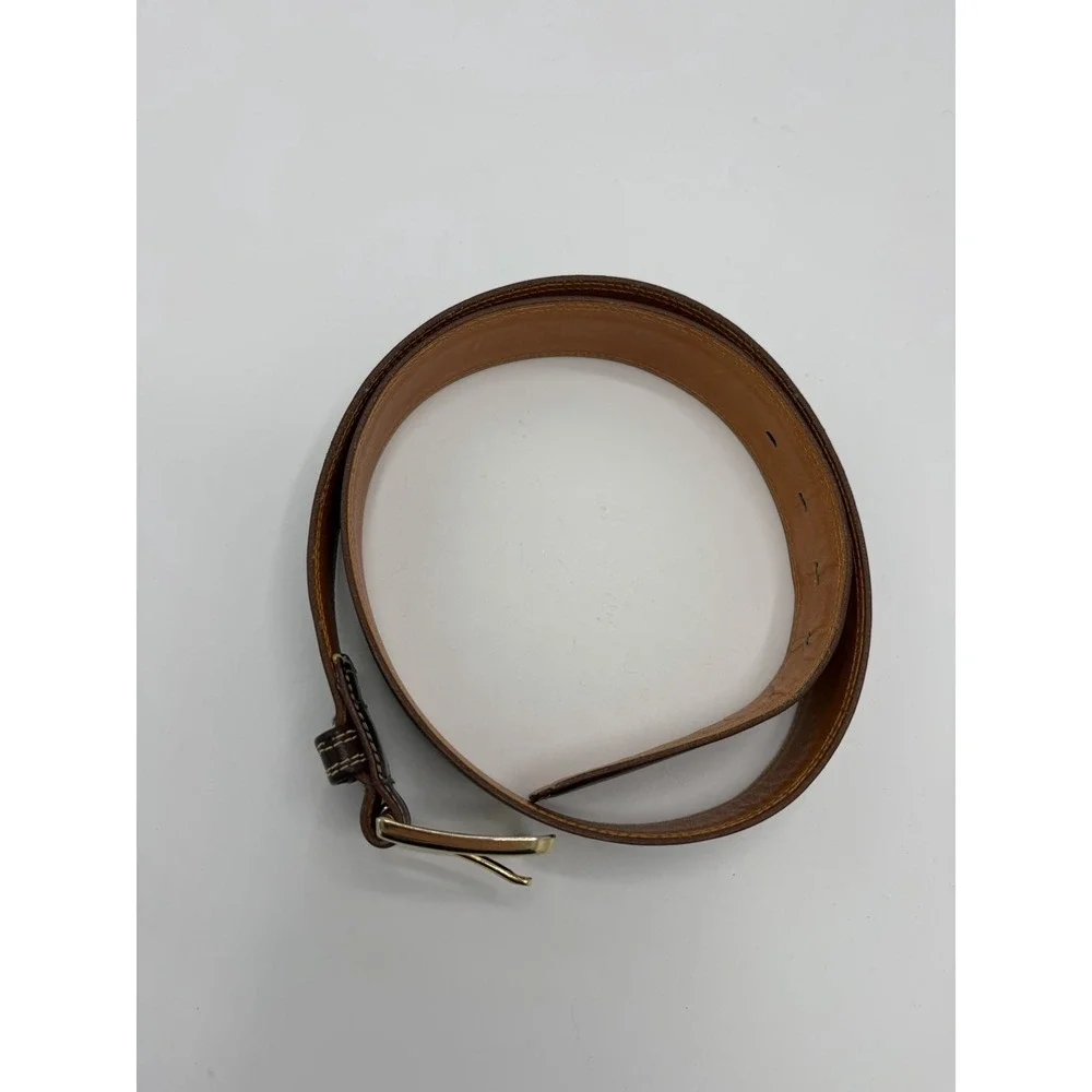 Vintage Levi Strauss Leather Belt Cowhide Brown Size 32 1070-2 Western Work